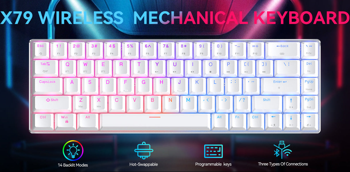 CIY X79 Wireless Mechanical Keyboard with RGB Backlight