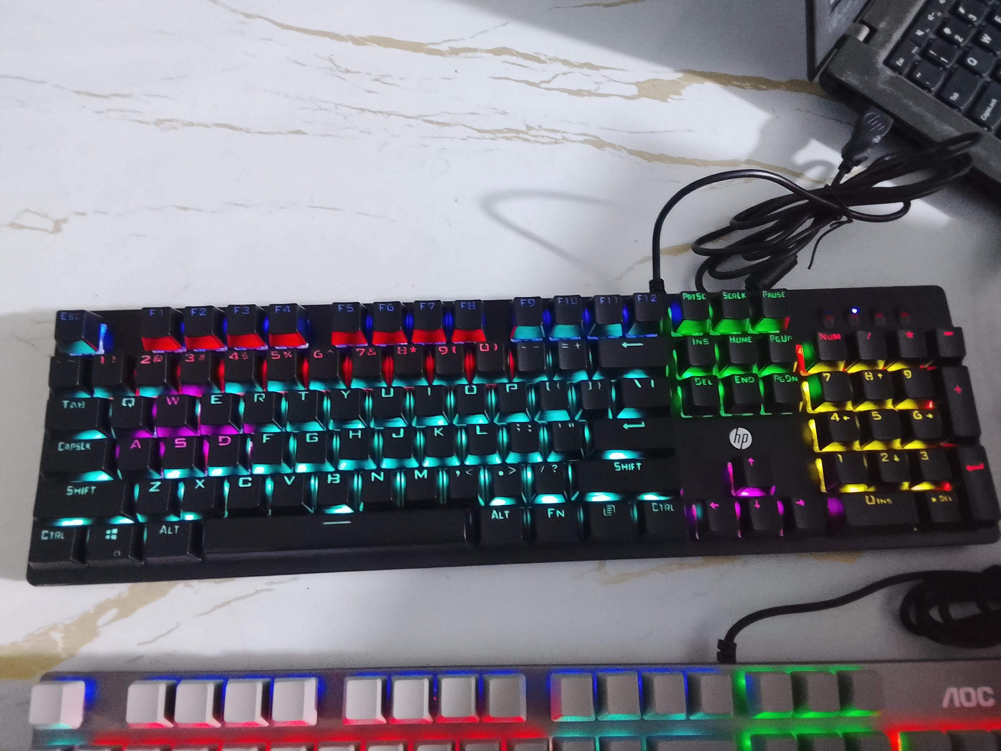 HP GK400 Mechanical Gaming Keyboard with RGB backlight