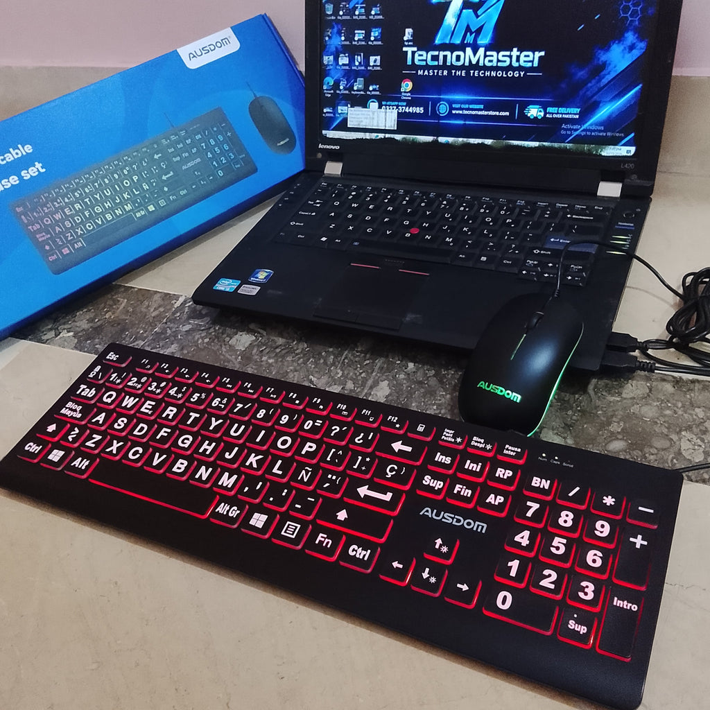 AUSDOM KAM100 wired Keyboard Mouse Combo