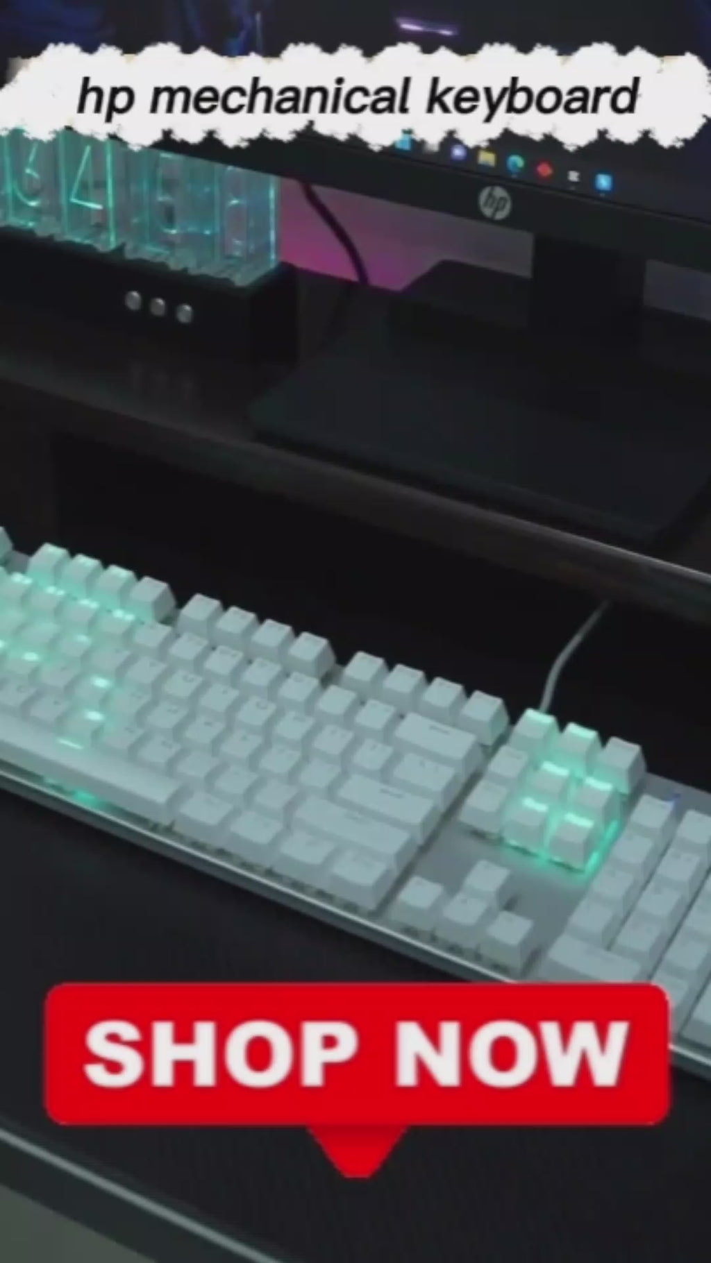 Hp GK400F machanical keyboard. With Unicolor Backlight.