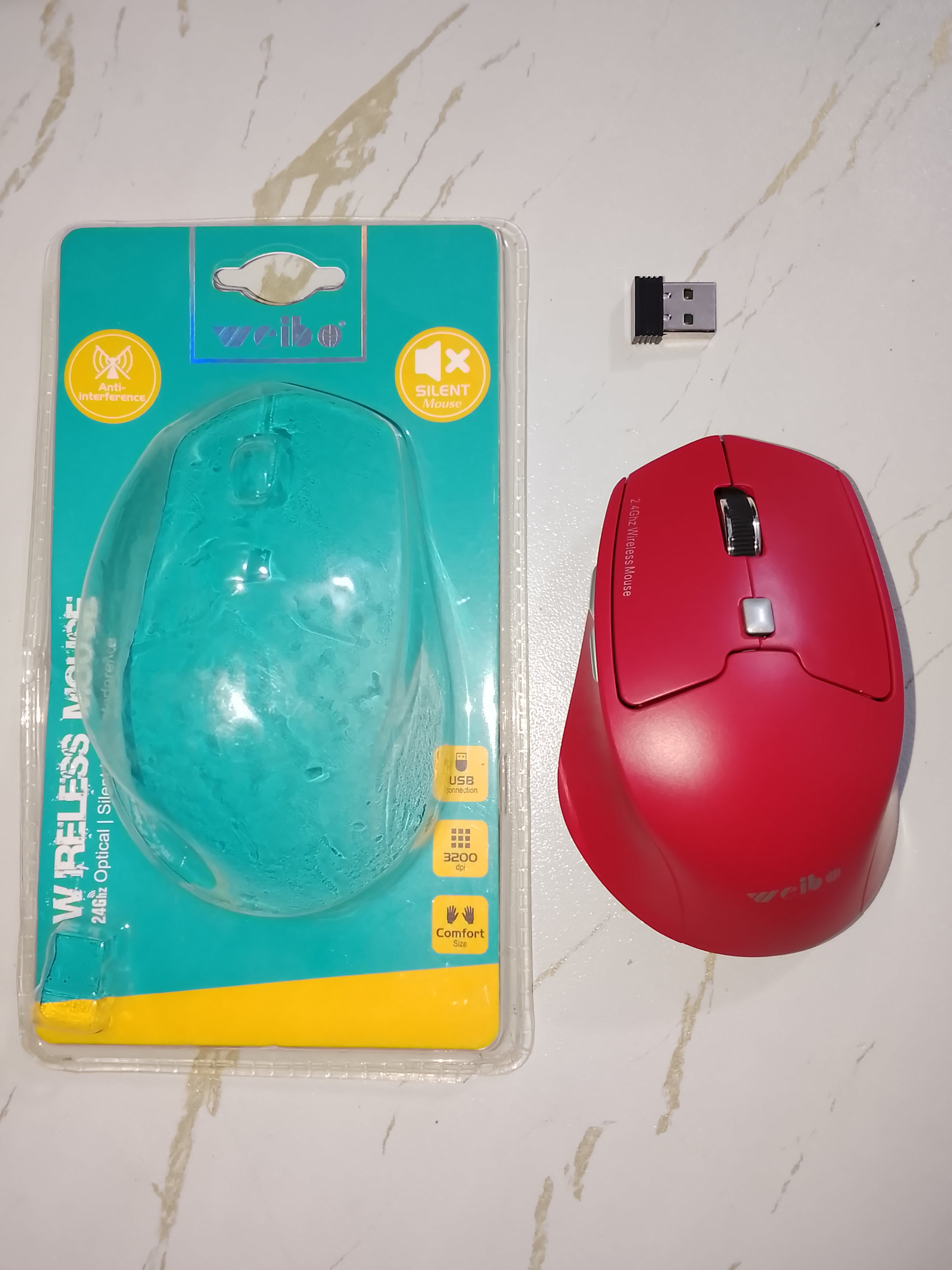 Weibo Wireless Mouse Red